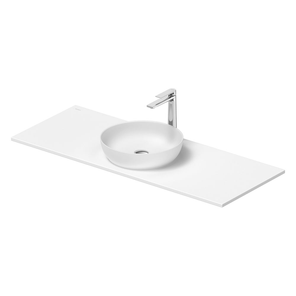 Duravit Sivida vasque sur colonne 500x1280x123mm, ronde, 1 cuvette, 1 poste de lavage, blanc satiné