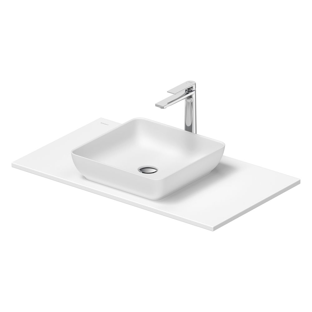 Duravit Sivida vasque à poser avec console 500x880x123mm carrée 1 bac 1 poste de lavage blanc soyeux mat