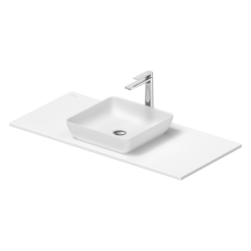 Duravit Sivida vasque sur colonne 500x1080x123mm angulaire 1 cuvette 1 emplacement de lavage Blanc soyeux mat