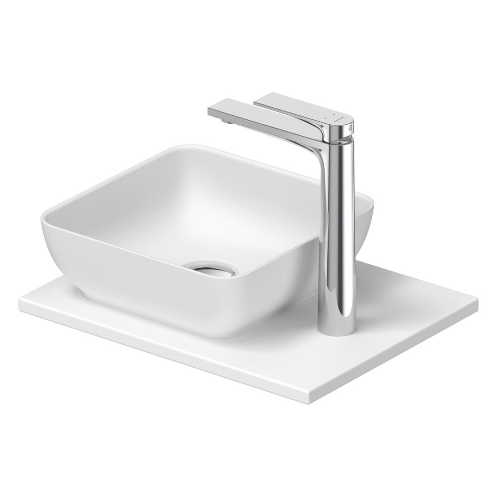 Duravit Sivida vasque sur colonne 330x410x123mm, carrée, 1 cuvette, 1 poste de lavage, blanc satiné