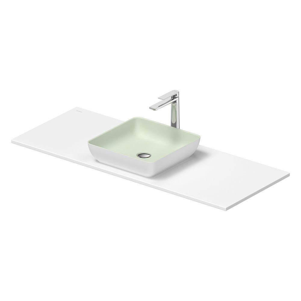 Duravit Sivida vasque sur colonne 500x1280x123mm, carrée, 1 cuvette, 1 poste de lavage, blanc SDM/gris pâle mat