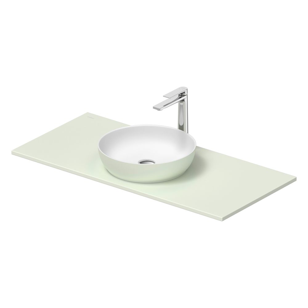 Duravit Sivida vasque sur colonne 500x1080x123 mm, ronde, 1 cuve, 1 poste de lavage, gris pâle mat