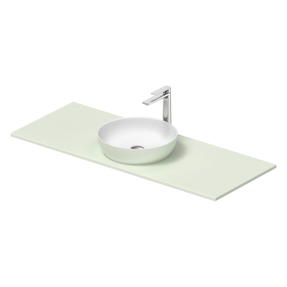 Duravit Sivida vasque sur colonne 500x1280x123mm ronde 1 bac 1 poste de lavage gris pâle mat
