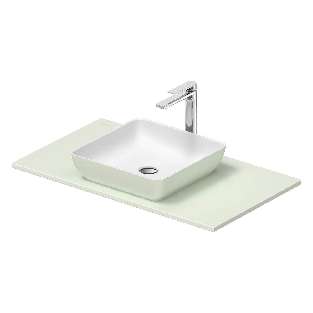 Duravit Sivida Lavabo sur colonne avec console 500x880x123mm angulaire 1 cuvette 1 poste de lavage gris clair mat