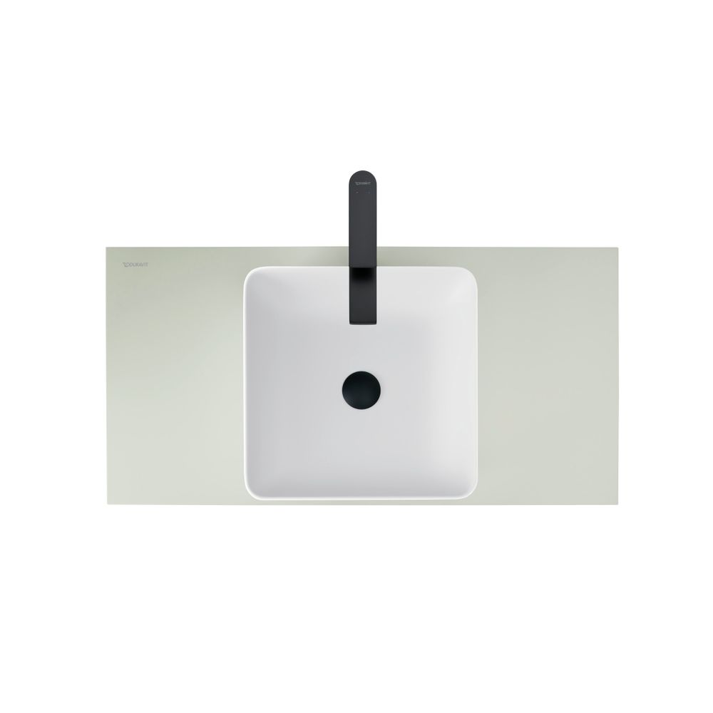 Duravit Sivida vasque sur colonne 500x1080x123mm carrée, 1 cuvette, 1 poste de lavage, gris pâle mat