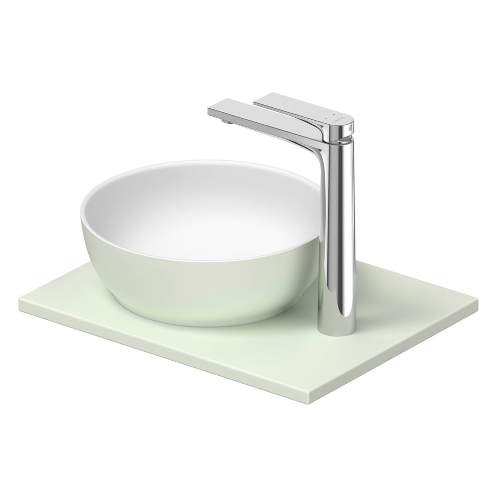 Duravit Sivida vasque sur colonne 330x410x123mm ronde, 1 cuvette, 1 poste de lavage, gris pâle mat