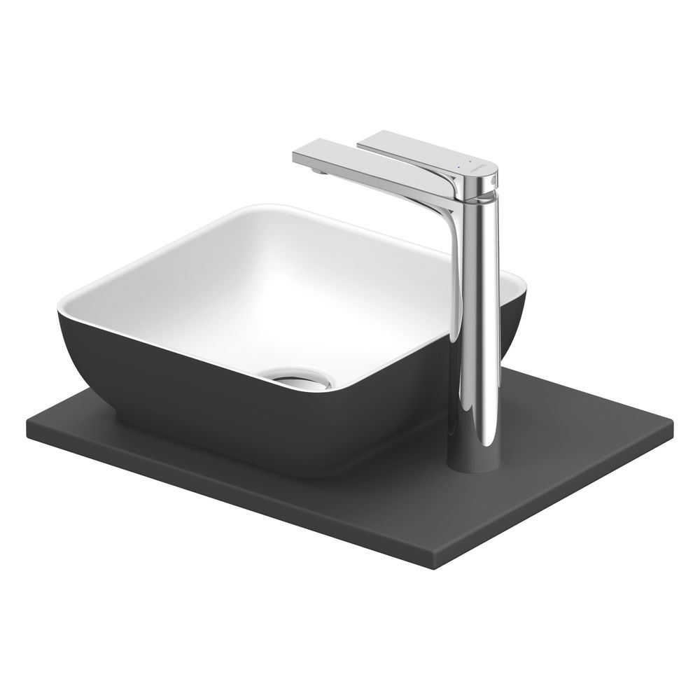 Duravit Sivida vasque sur colonne 330x410x123mm angulaire 1 cuvette 1 emplacement de lavage Gris foncé mat