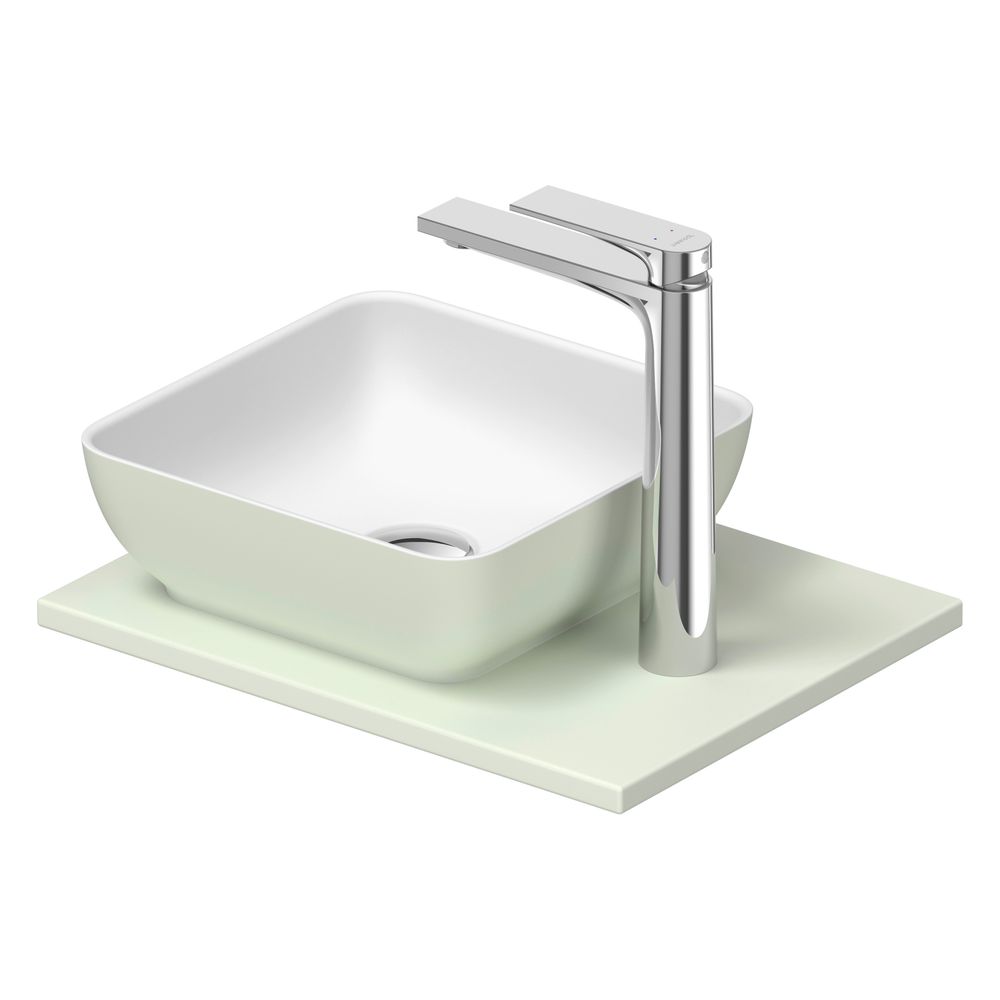 Duravit Sivida vasque sur colonne 330x410x123mm angulaire 1 cuvette 1 emplacement de lavage Gris pâle mat