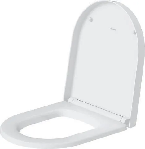 Duravit ME by Starck abattant WC blanc satiné, 374x40x438mm, sans fermeture automatique, à chevauchement