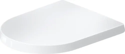 Duravit DU Balcoon abattant WC, sans abattant automatique, charnière à recouvrement en acier inoxydable, blanc mat