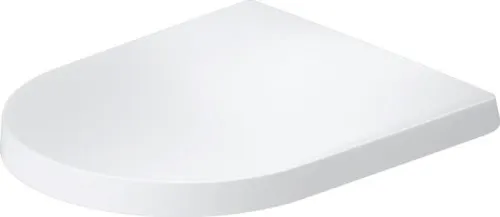 Siège WC Duravit DU Balcoon, sans abattant automatique, charnière en acier inoxydable, Blanc soie mat