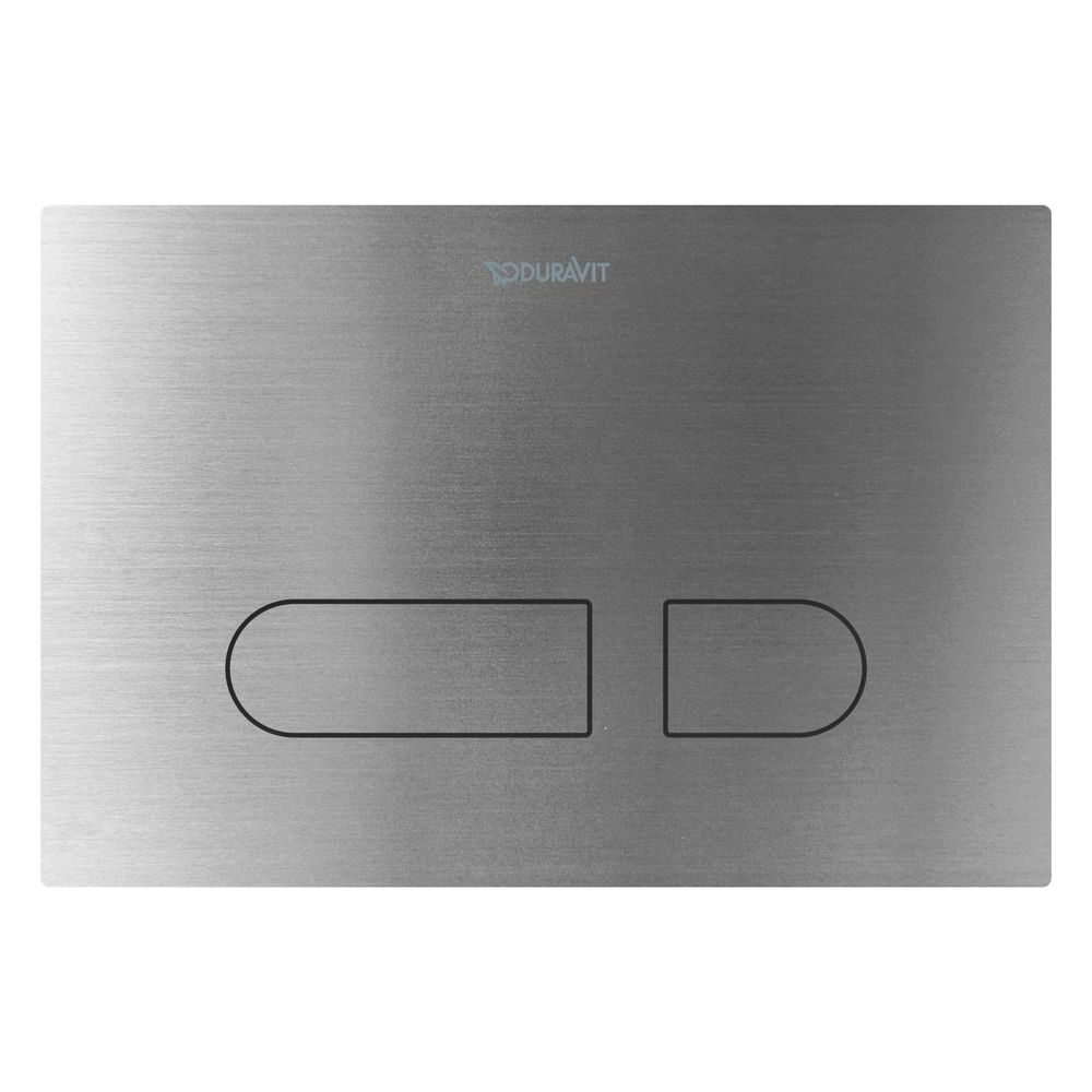Duravit DuraSystem plaque de déclenchement mécanique en acier inoxydable pour WC A1, acier inoxydable brossé