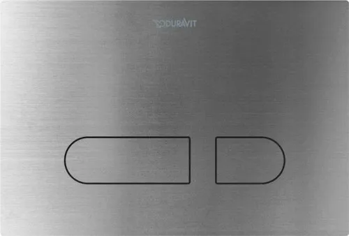 Duravit DuraSystem plaque de déclenchement mécanique en acier inoxydable pour WC A1, acier inoxydable brossé