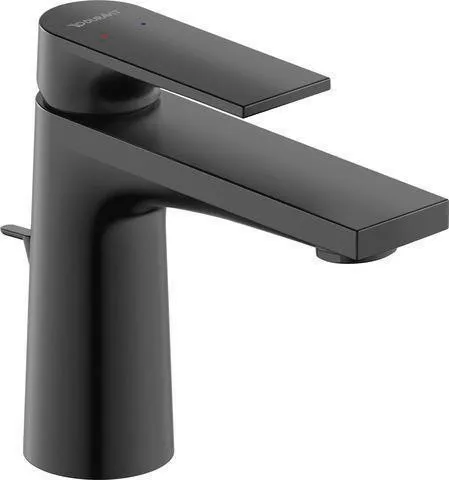 Mitigeur monocommande Duravit DU Tulum by Starck pour lavabo, noir mat avec tige de traction