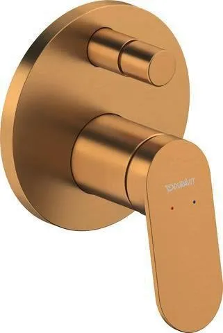Duravit Wave Mitigeur encastré monocommande Set, 2 utilisateurs, bronze brossé, 24 l/min, rosace ronde