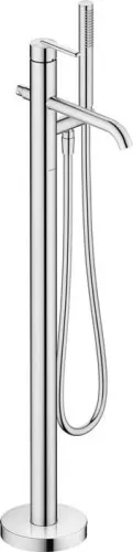 Duravit DU Balcoon, Mitigeur monocommande pour baignoire au sol, système de mélange céramique, Chromé HG
