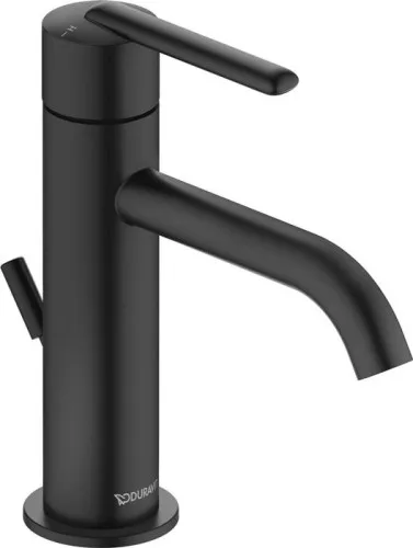 Mitigeur monocommande Balcoon Duravit S FreshStart, MinusFlow, noir mat 4l/min, garniture, levier, 123mm, hauteur 172mm