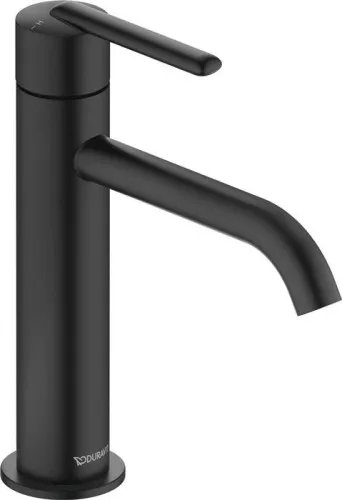 Duravit Balcoon Mitigeur monocommande pour lavabo M FreshStart, MinusFlow, noir mat 4 l/min, levier, portée 138 mm, hauteur 197 mm