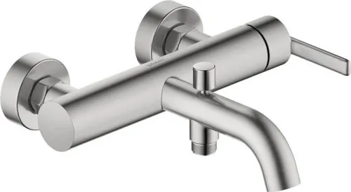 Mitigeur de baignoire Duravit DU Balcoon, monocommande, pose apparente, acier inoxydable brossé