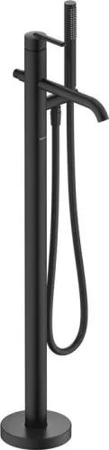 Duravit DU Balcoon, Mitigeur monocommande de baignoire sur pied, système céramique, noir mat