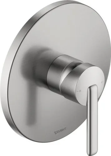 Duravit Balcoon Mitigeur de douche monocommande encastré, 1 utilisateur, acier brossé, 170x172 mm, avec unité fonctionnelle
