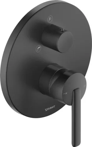 Duravit DU Balcoon, Mitigeur monocommande pour baignoire, encastré, noir mat