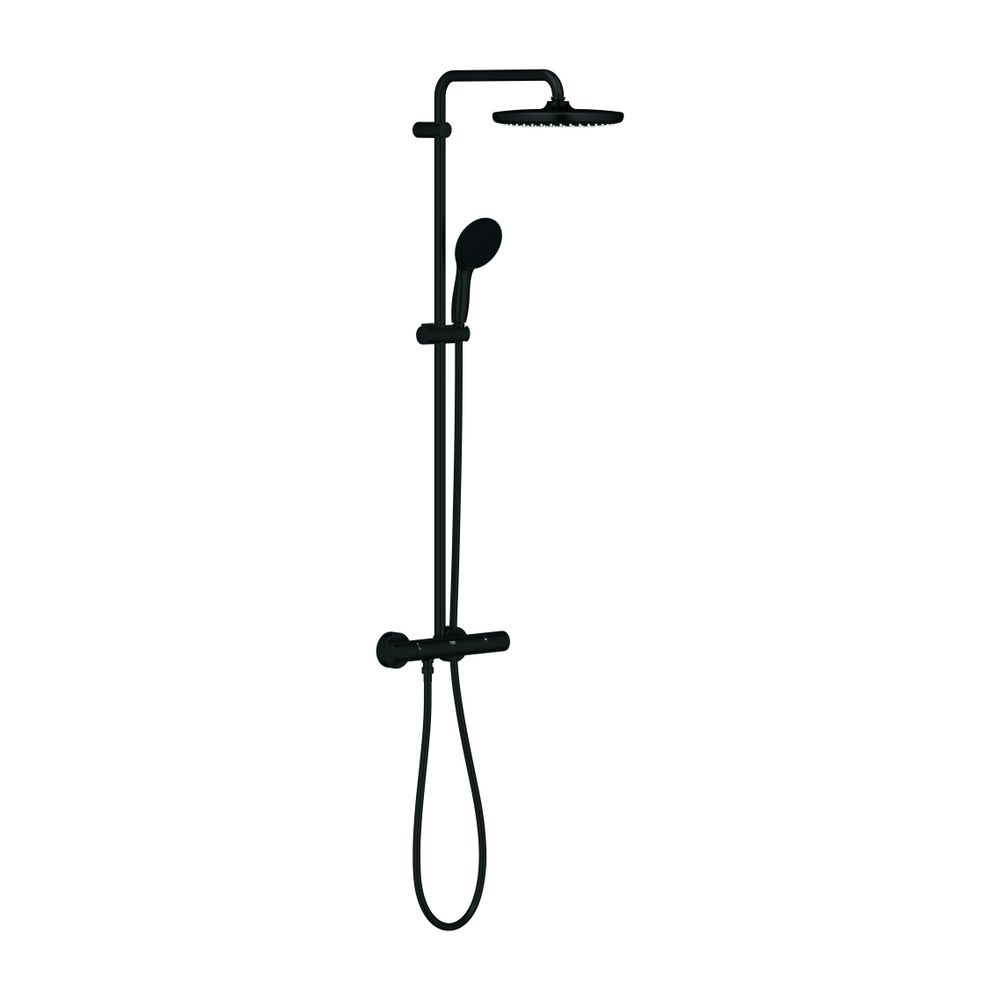 Grohe Tempesta Système de douche Tempesta 250 Pommes de douche - Thermostatique KB 250, Noir mat, 266702431
