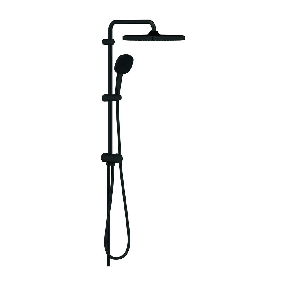 Système de douche Grohe Tempesta D 250 Cube mitigeur tête de douche Tempesta 250 Cube noir mat, 269772431