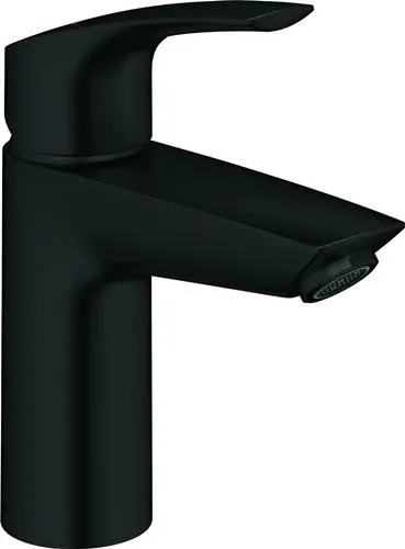 Robinetterie de lavabo Grohe Eurosmart monotrou, taille S, limiteur de température, corps lisse, noir mat, 324672433