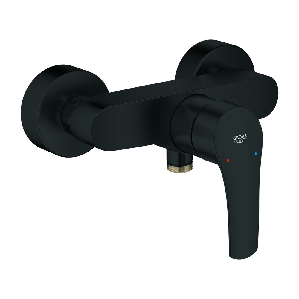 Mitigeur Eurosmart 1-trou à levier unique Grohe, noir mat, 335552433