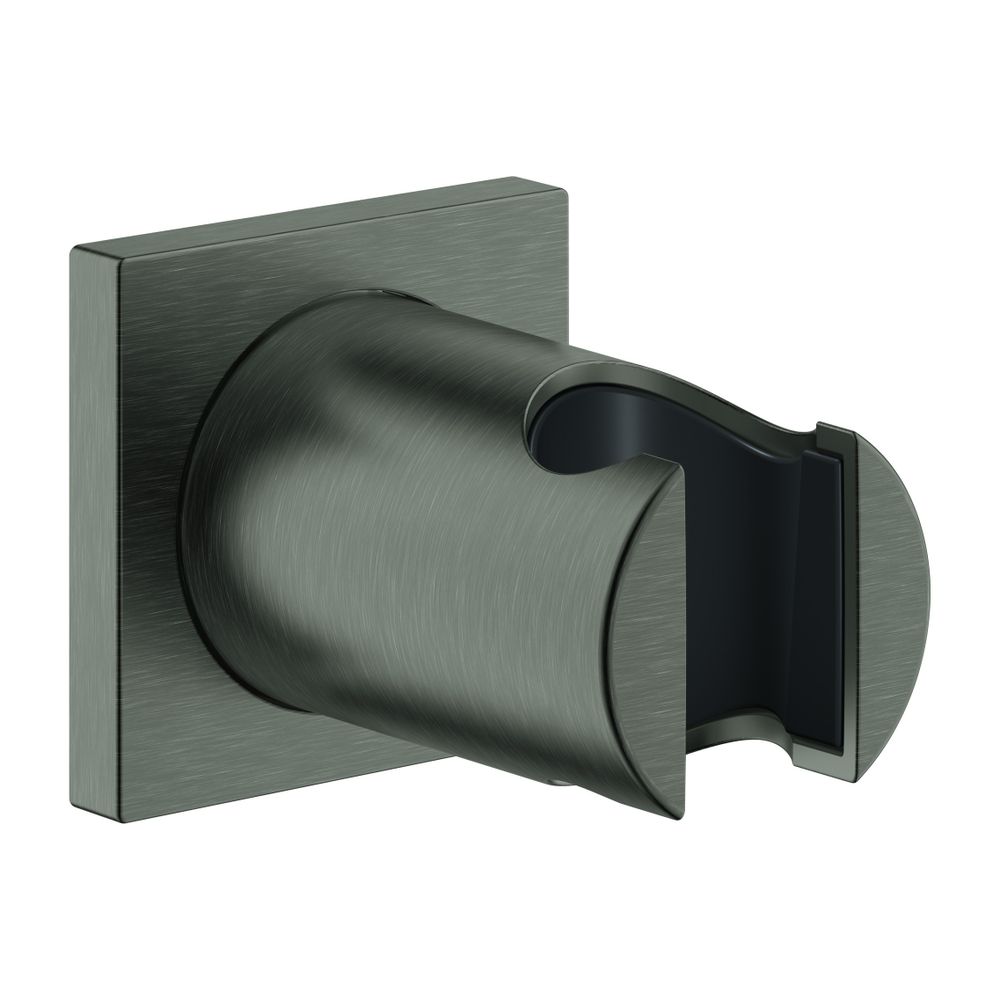 Support de pommeau de douche Grohe Rainshower, non réglable, rosace carrée, Graphite Hard brossé, 27075AL0