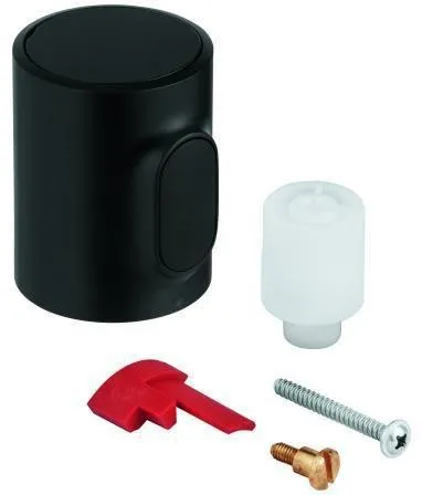 Poignée de sélection de température pour Grohtherm 500 avec blocage à 38°C Grohe, noir mat, 491782430