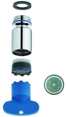 Grohe Mousseur à rotule, filetage extérieur, 5,7 l/min, noir mat, 485522430