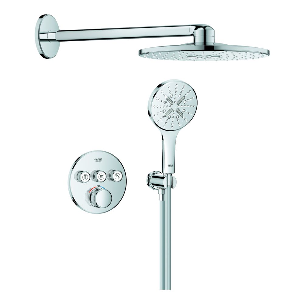 Grohe Grotherm SmartControl UP-Système de douche rond RSH SmartActive 310 Set pommeau de douche 3 voies, SmartActive 130, 1039970000