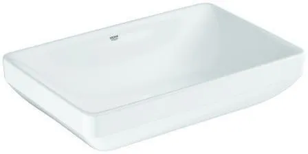 Grohe cuvette de vasque Euro Keramik, 600x400 mm, sans trou de robinet avec trop-plein, blanc alpin, 102434SH00