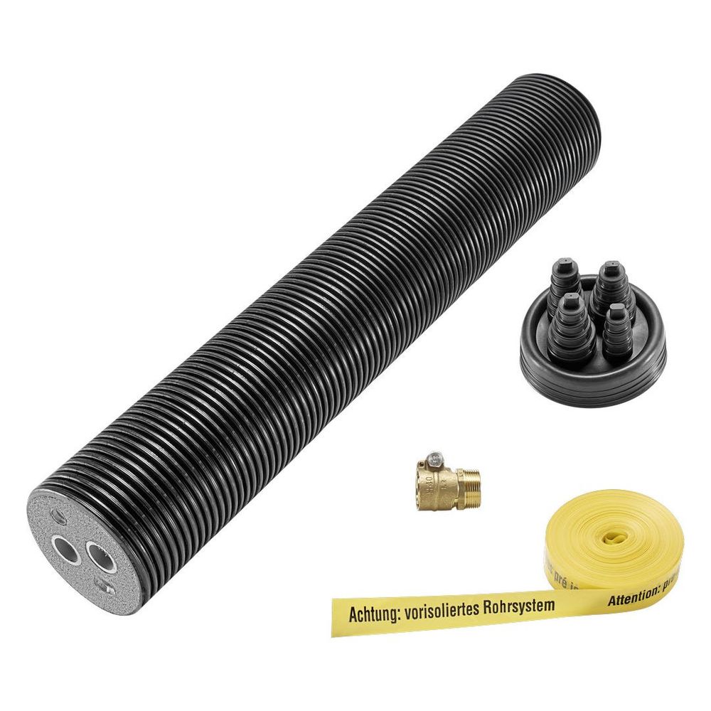 Kit de raccordement Buderus Logatherm ASU8/25 DN 25, 8 m, AD 125 mm avec 2 conduits vides et accessoires
