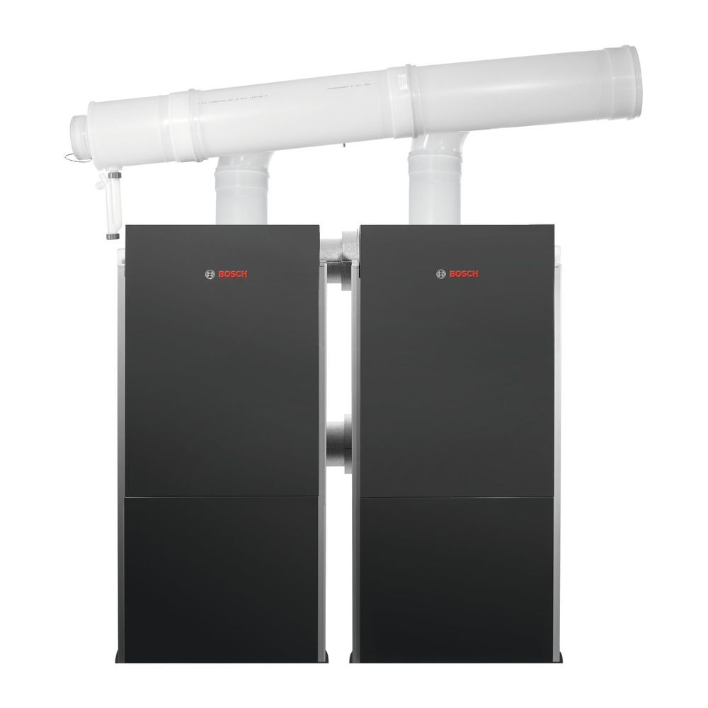 Chaudières à condensation Bosch Condens 7000 F en cascade 200 CSP21/23, 2x Condens 7000 F 100kW avec kit pompe
