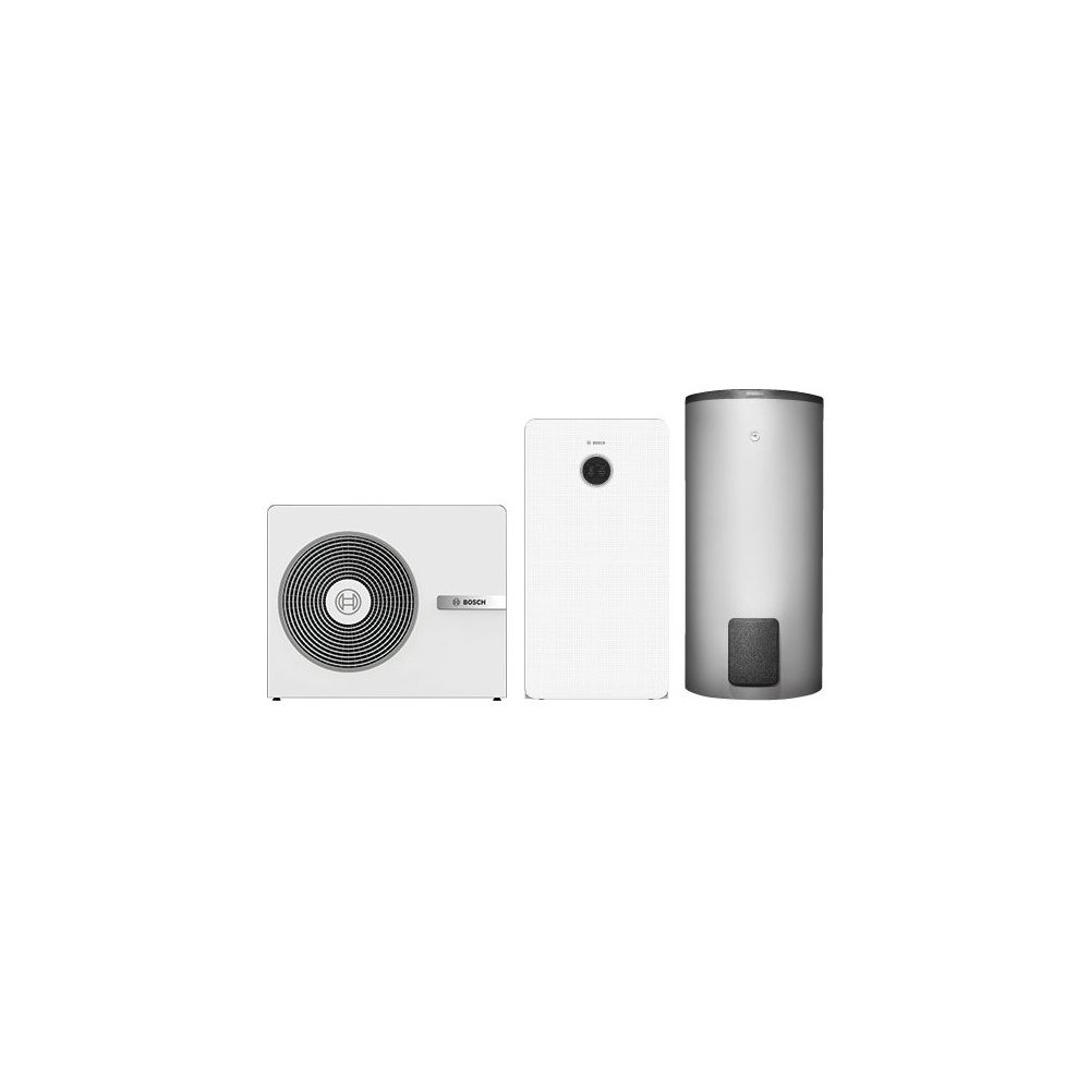 Pack Pompe à chaleur air-eau Bosch Bopa CS817 avec unité monobloc CS8800iAW 15 O-T, AMBi D, R290, ballon Stora WH 290 et accessoires