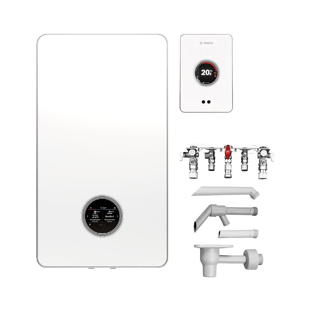 Pack standard Bosch BW Bopa ST GC78C-006 avec GC7800iW 30/35 C 23 mural combiné, réf. 1661, siphon