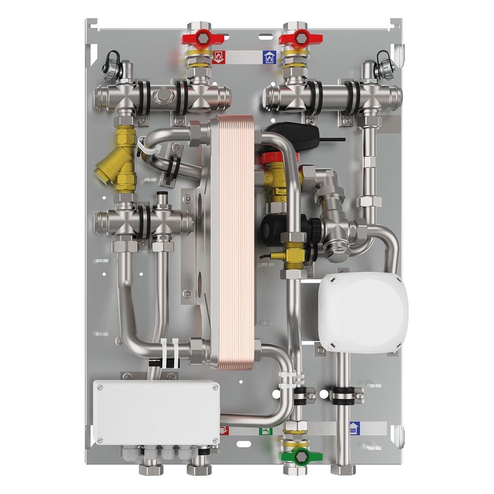 Station d'appartement uniSAT plus Vaillant VSW 17RA/2-5 Radiateur M B, 609x436x109 mm, 17 l/min, acier inoxydable
