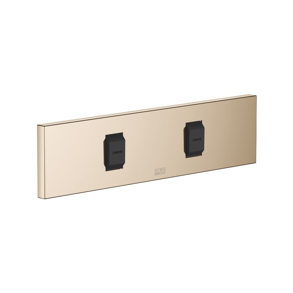 Pommeau de douche mural horizontal Water Fan Dornbracht 10 l/min, finition Or champagne 22 carats