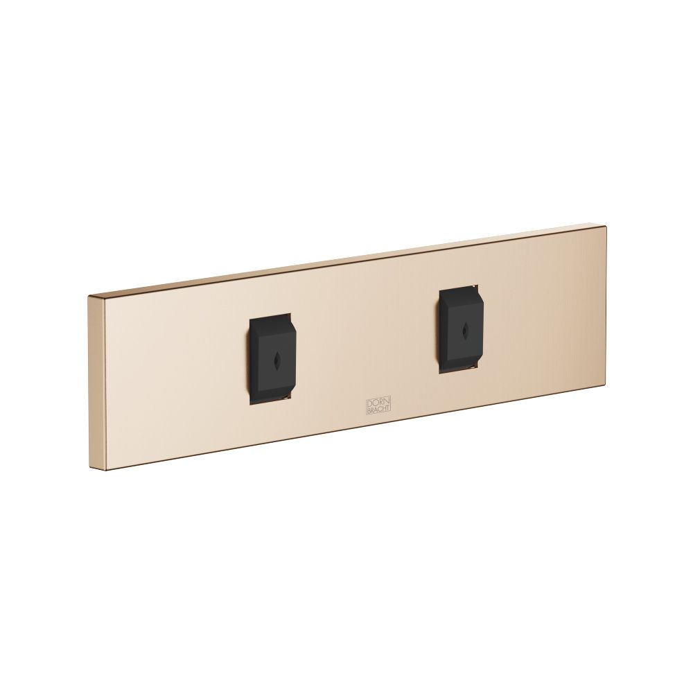 Dornbracht Douchette latérale encastrée Water Fan vertical réglable 240x60 mm 10 l/min, finition Champagne brossé 22 carats Or
