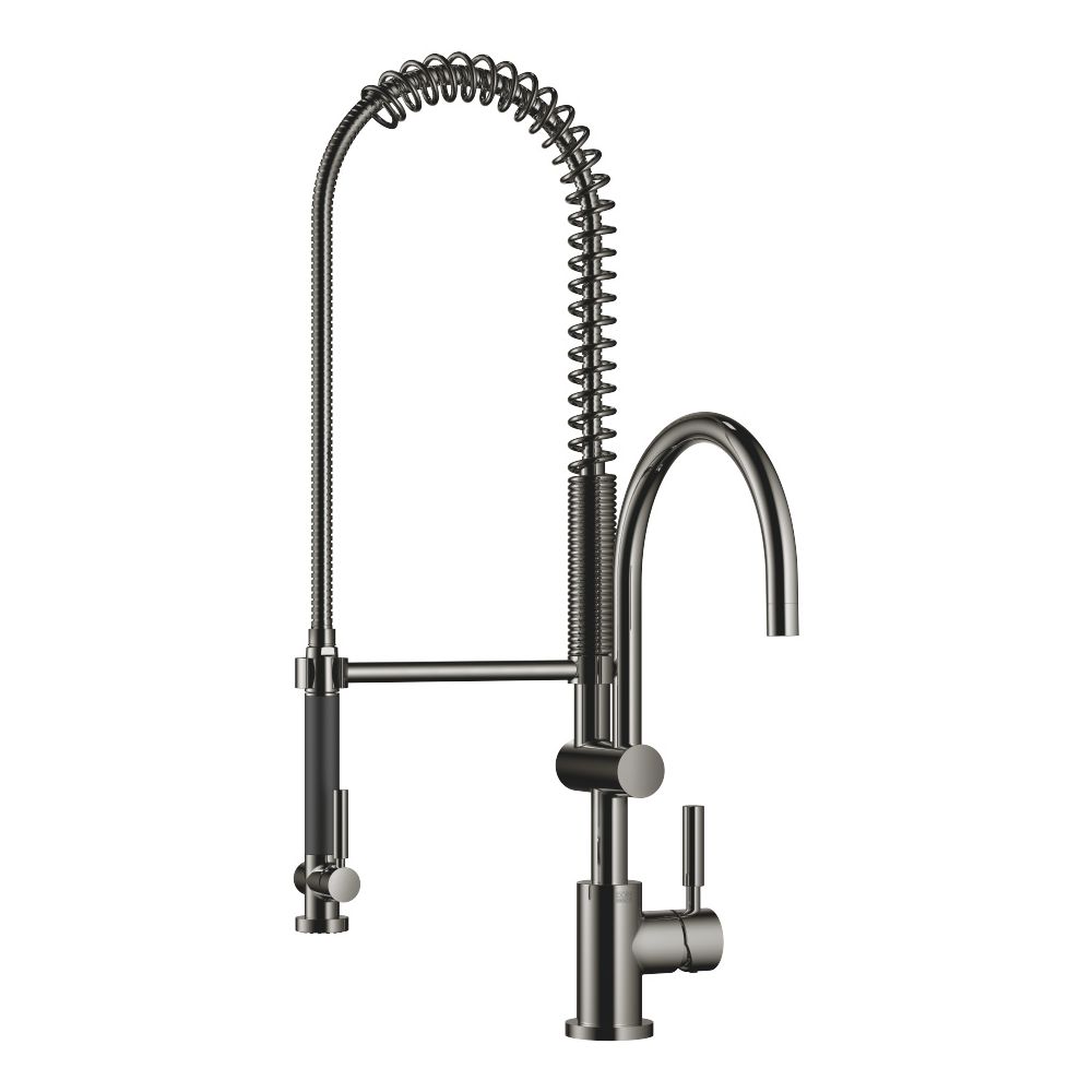 Mitigeur monocommande Tara Profi pivotant Dornbracht, portée 200 mm, débit max. 7 l/min, Chrome noir