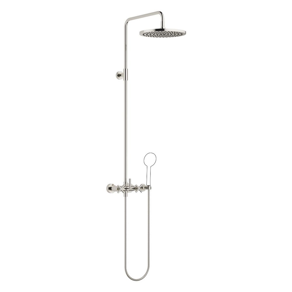 Colonne de douche Dornbracht TARA sans pommeau, portée 420 mm, pommeau de tête 300 mm, débit max. 14 l/min, platine