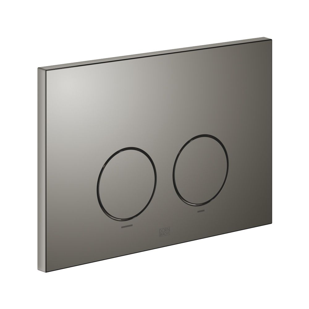 Plaque de commande ronde Dornbracht pour réservoir de chasse Geberit, 169x246x12mm, Chrome foncé