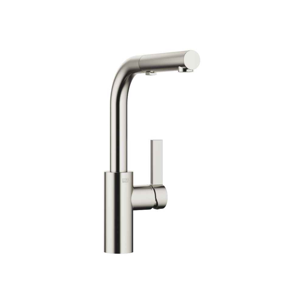Mitigeur monocommande Dornbracht Elio Pull-out avec fonction douchette, portée 219 mm, Platine brossé