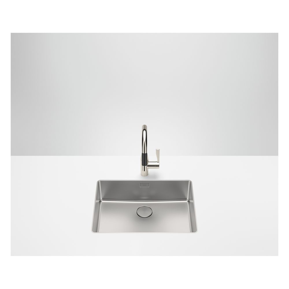 Évier de cuisine Dornbracht simple, encastré ou affleurant 550x400x175 mm, profondeur 175 mm, acier inoxydable brossé