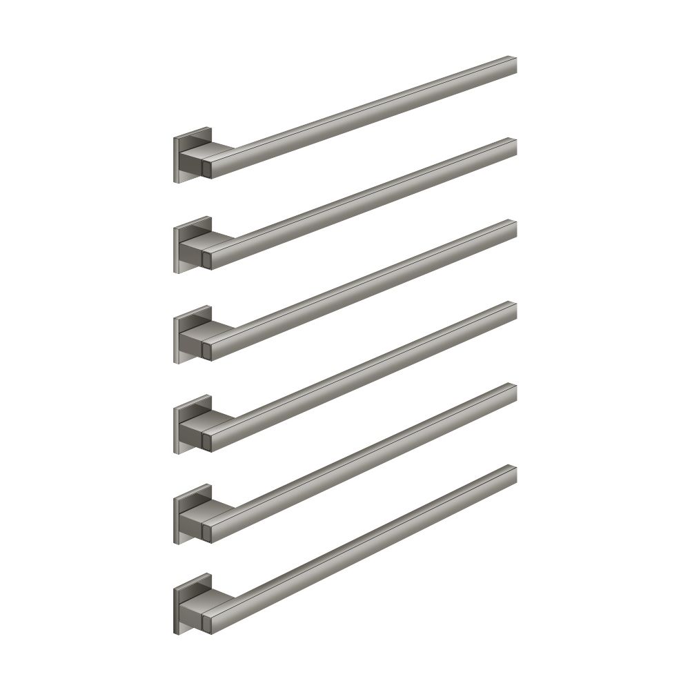 Sèche-serviettes Dornbracht 6 barres sortie à droite sans élément de commande IP 44 600x660x63 mm 90W, Chrome foncé