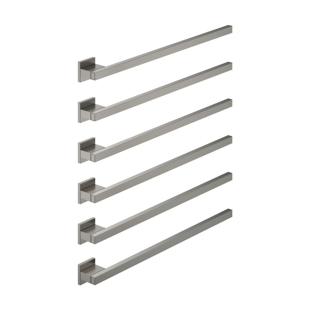 Sèche-serviettes Dornbracht 6 barres, sortie à droite sans élément de commande IP 44 600x660x63 mm 90W, Platine brossé foncé