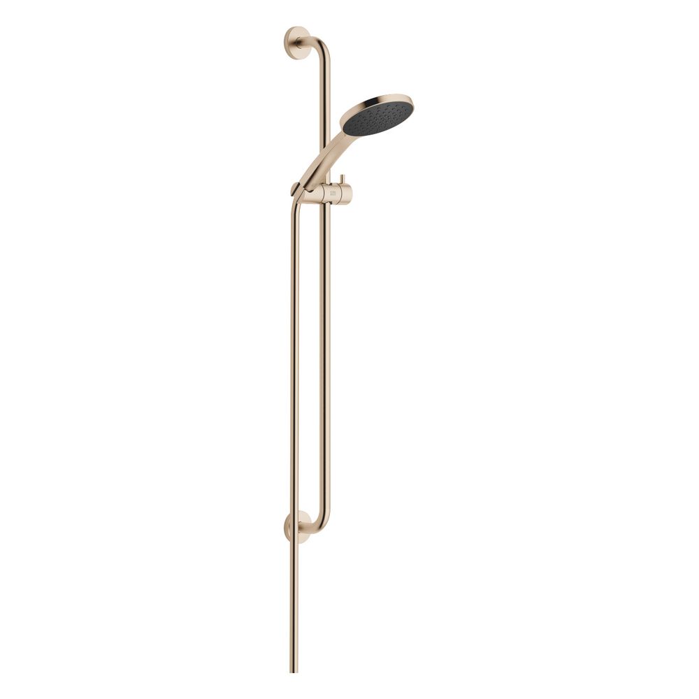 Dornbracht Set de douche pour pommeau Meta 120 mm - flexible 1750 mm - tube mural avec glissière - Light Gold PVD